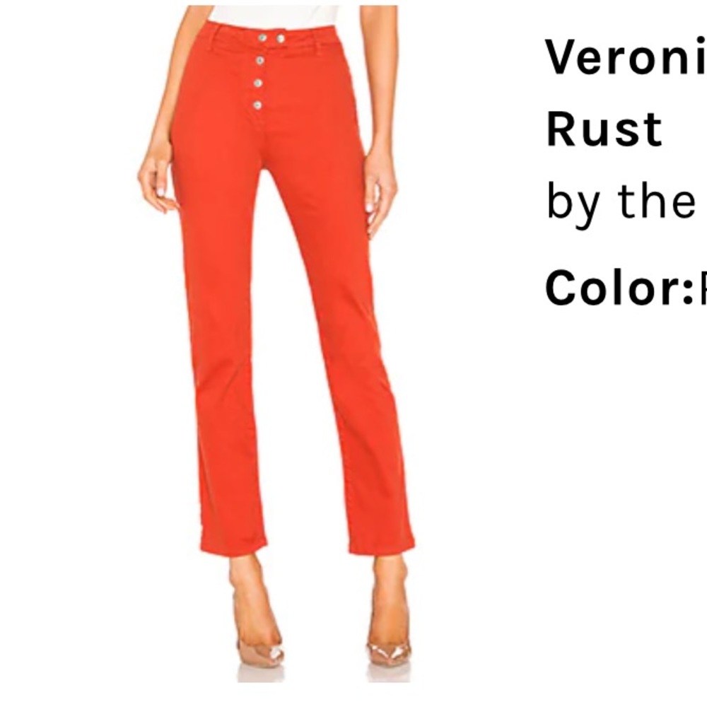 NWT revolve (by the way.) Veronica Snap Front Pant in Rust